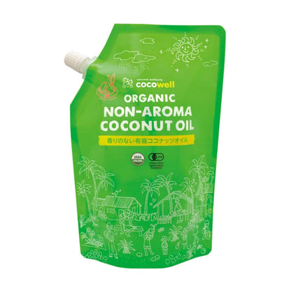 ココウェル 香りのない有機ココナッツオイル 460g 1個または3個 有機JAS