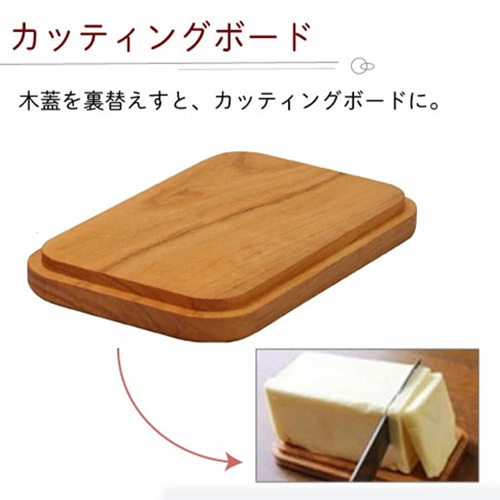 野田琺瑯 ホワイトシリーズ バターケース 200g用